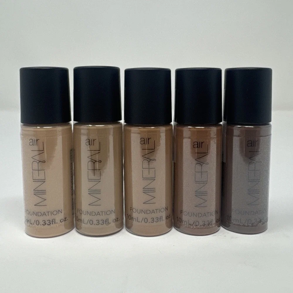 5 Pack Mineral Air Foundation  Starter Kit - Porcelain, Medium, Tan, Deep, Mocha